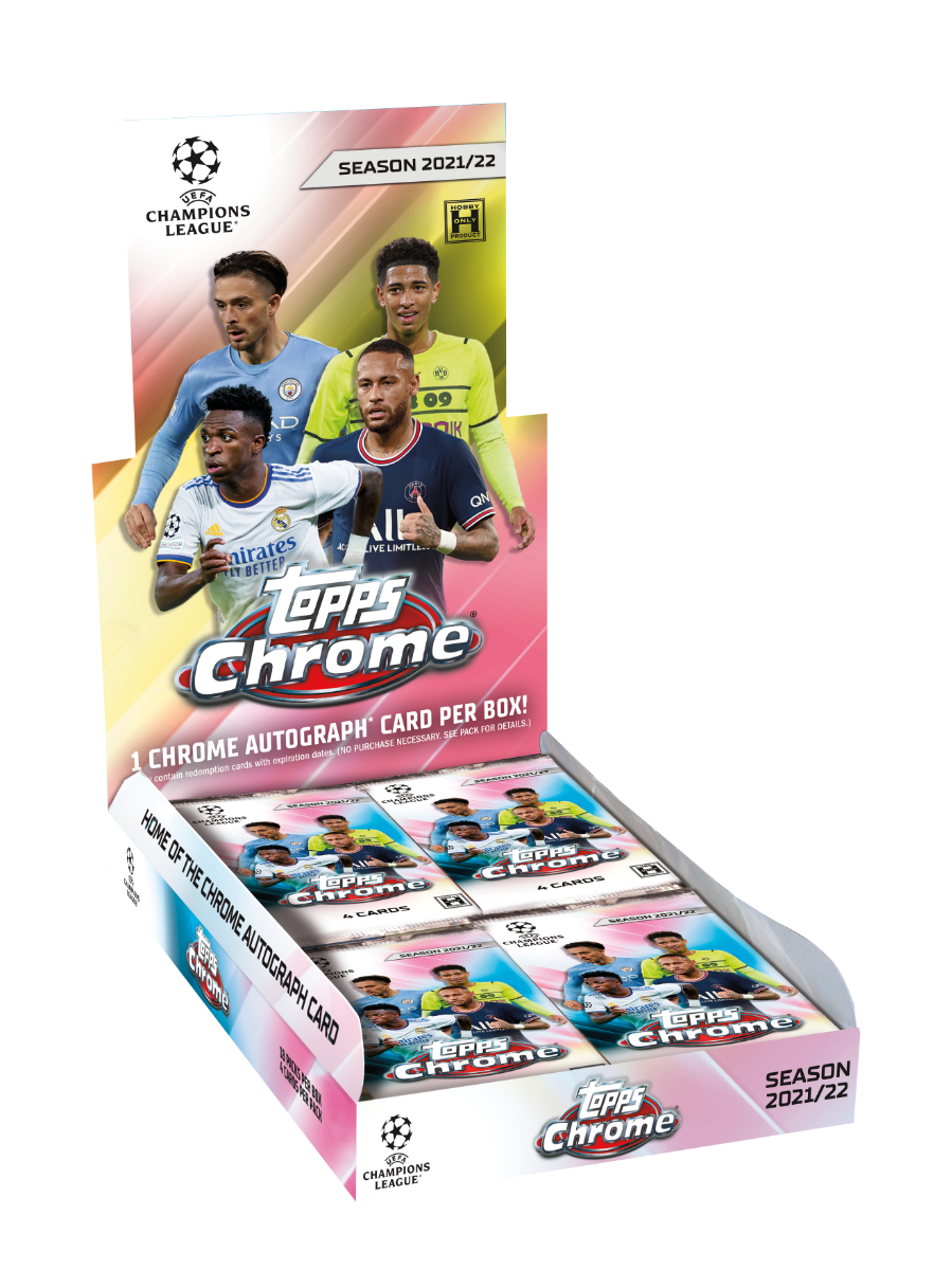 2021-22 Topps UEFA Champions League Chrome Soccer Hobby BOX LITE