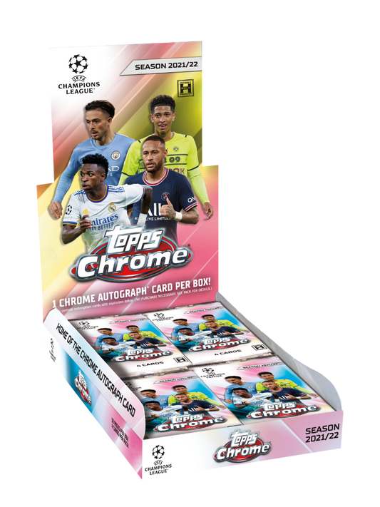 2021-22 Topps UEFA Champions League Chrome Soccer Hobby BOX LITE